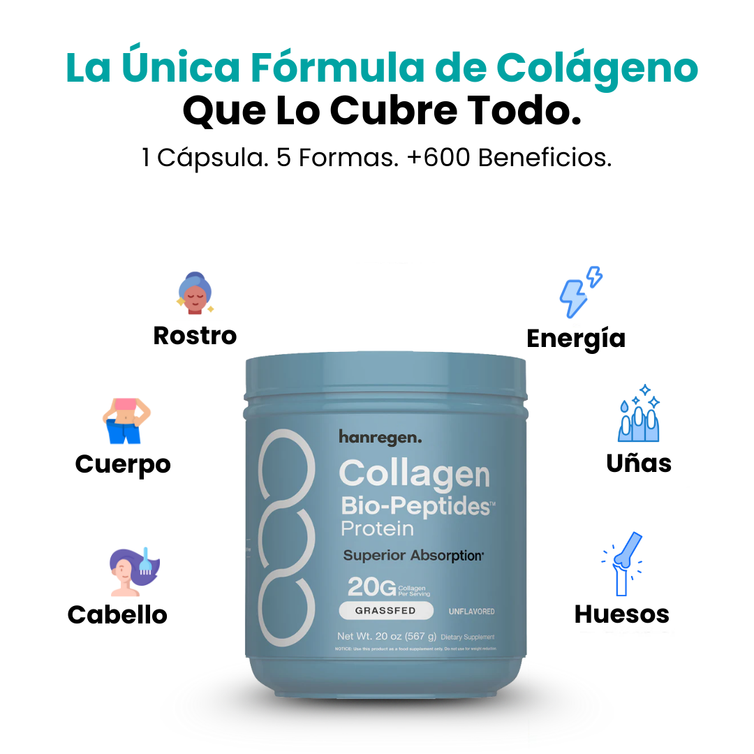 Hanregen Colágeno® Péptidos de Alta Pureza Anti-Edad