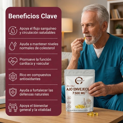 Hanregen® Ajo Envejecido Premium - 7500mg Sin Olor Anti-Edad